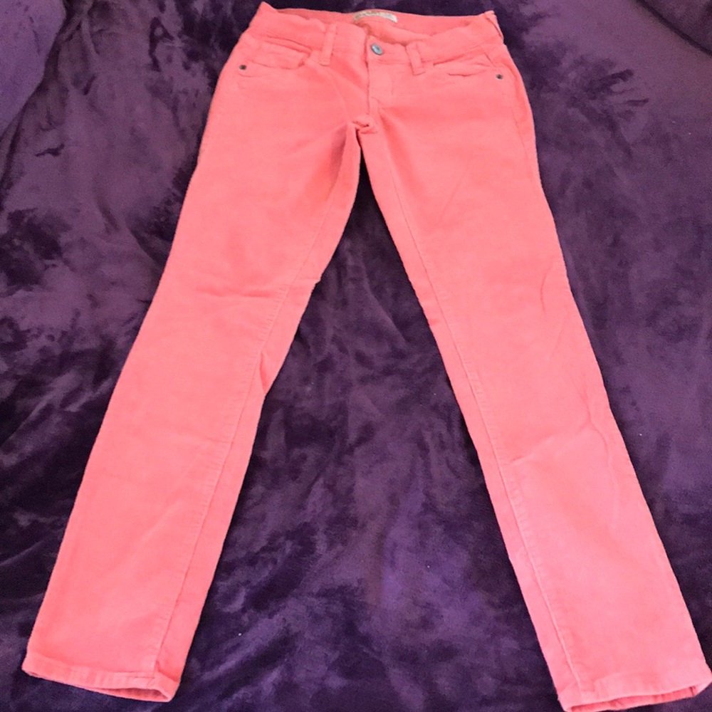 Skinny coral jeans
